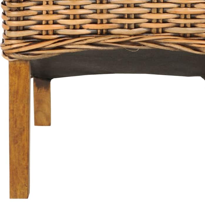 SAFAVIEH Kathi Isla Wicker Brown High Back Dining Chair (Set of 2) - 18.5" x 20.9" x 42.1" - 19Wx21Dx42H