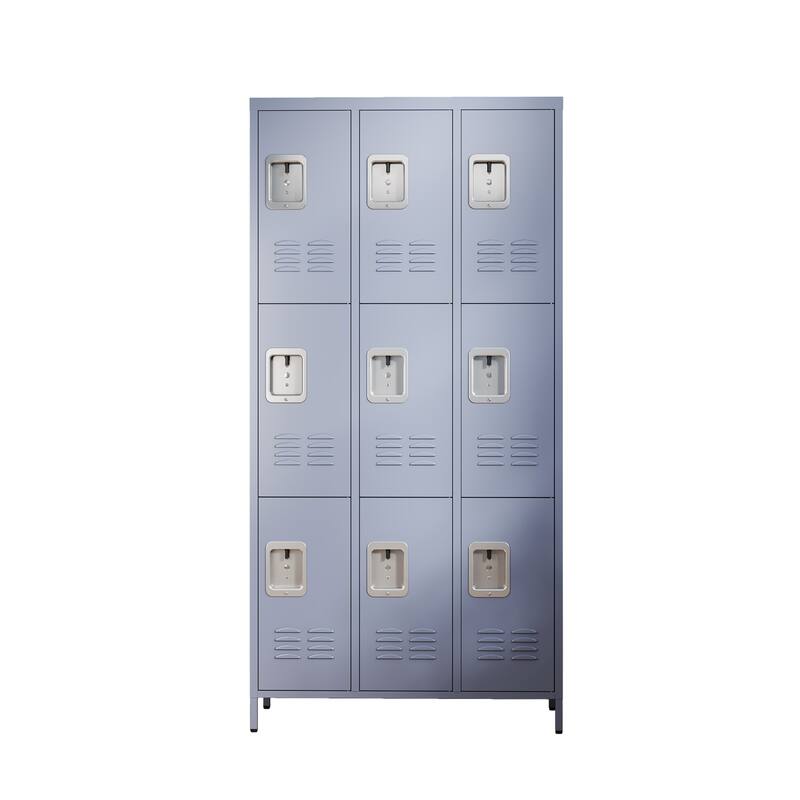 9 Door 72"H Metal Lockers With Lock