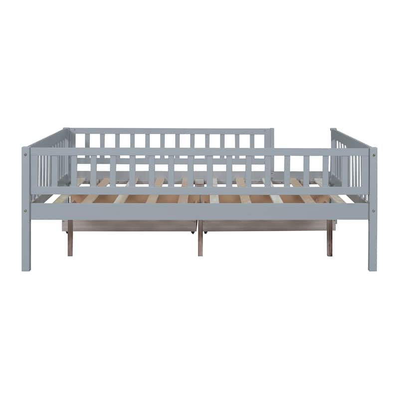 Daybed Wood Bed with Two Drawers
