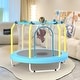 preview thumbnail 13 of 23, 55-inch Trampoline for Kids Indoor & Outdoor Small Toddler Trampoline with Basketball Hoop