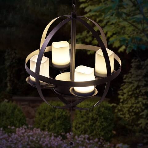 Sunjoy Round LED Orb Chandelier