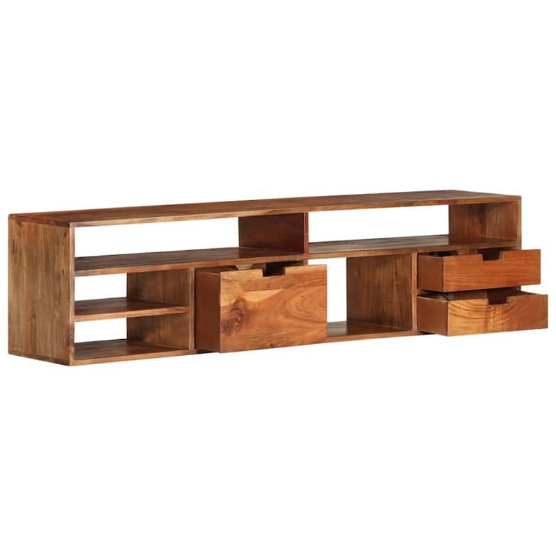 vidaXL TV Stand TV Unit Sideboard TV Console Media Unit Solid Acacia Wood