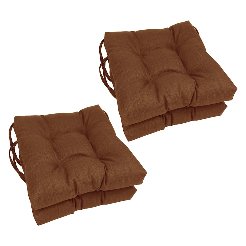 16-inch Square Indoor/Outdoor Chair Cushions (Set of 4) - 16 x 16 - Mocha