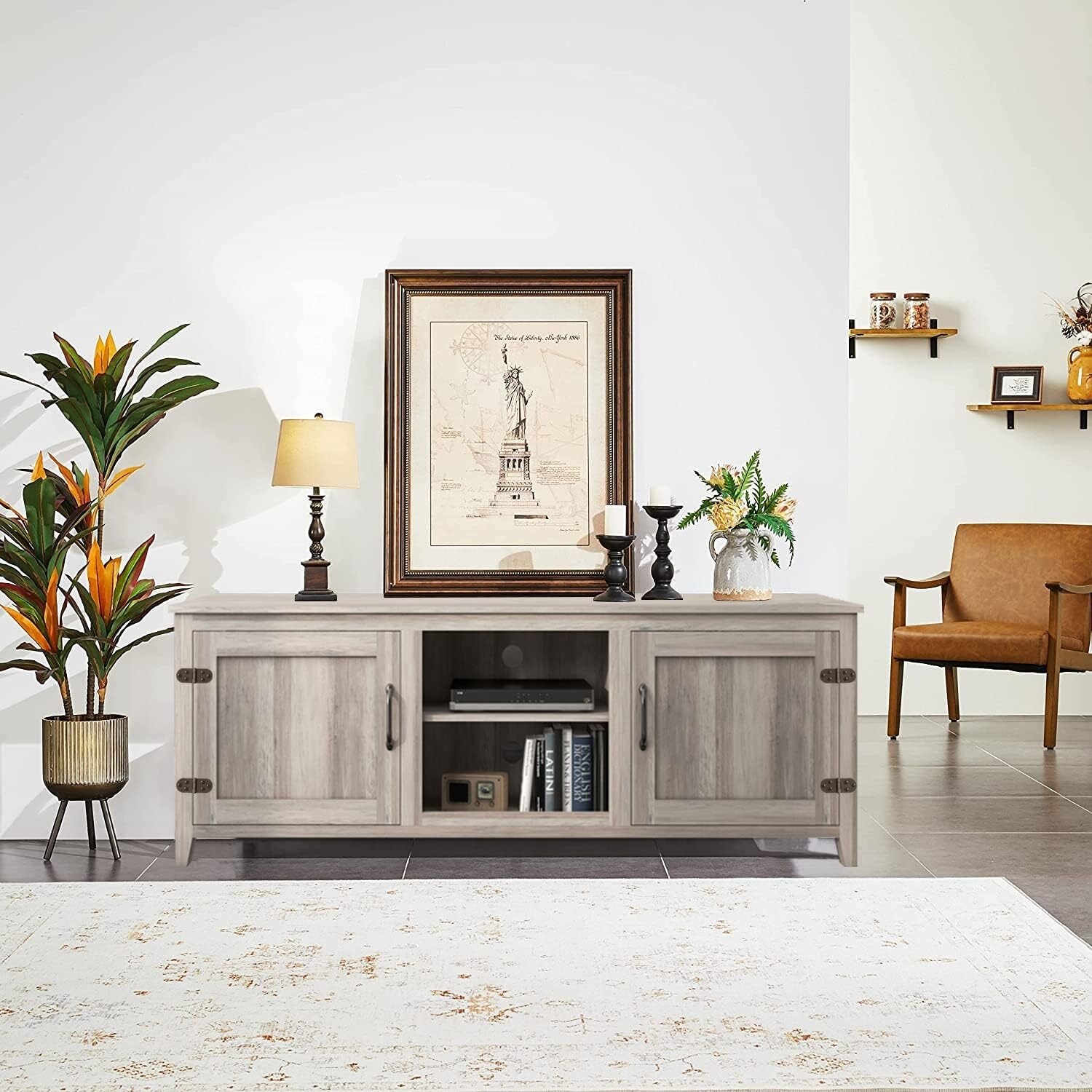 Gracie oaks shreffler tv stand for tvs up hotsell