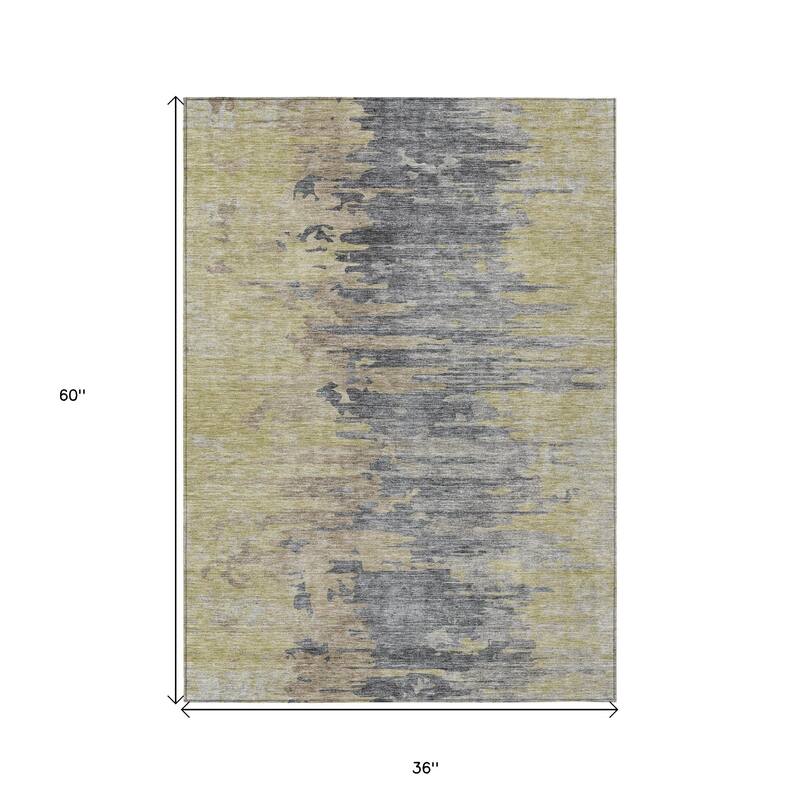HomeRoots Abstract Transitional Rectangle Outdoor Rug