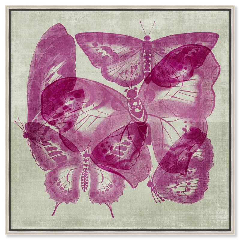 Fluttering Wings Canvas by Art Remedy - Silver - 24" x 24"