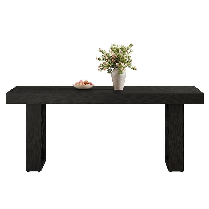 63-Inch Rectangle Dining Table for 4-6 People, Farmhouse Kitchen Table