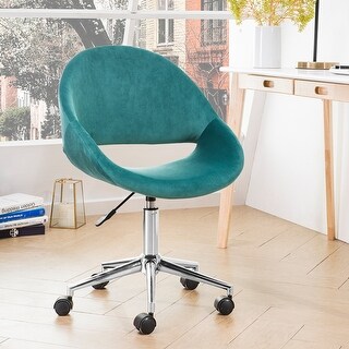 Ovios Cute Desk Chair Plush Velvet Office Chair For Home Or Office Task Chair For Computer Desk Green Gold Sportspyder
