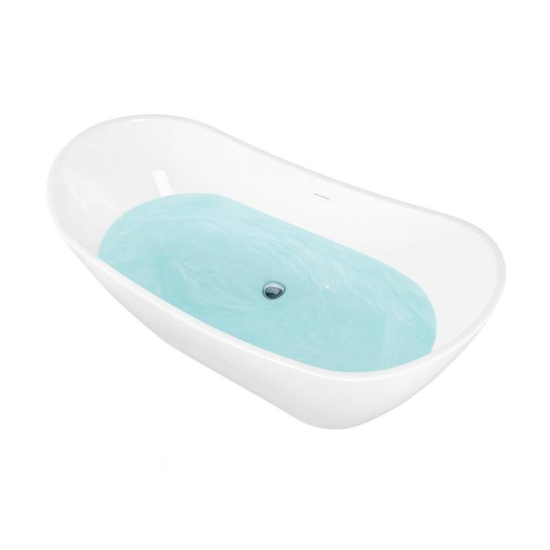 KBV 67'' x 31" Freestanding Soaking Acrylic Bathtub GTBT0005 - 67"