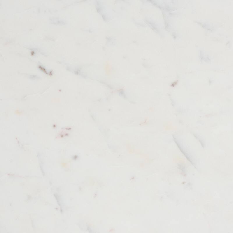 Akanji Marble Console Table - Modern Rustic Accent Table with Hand-Forged Metal Frame and Half-Moon Tabletop