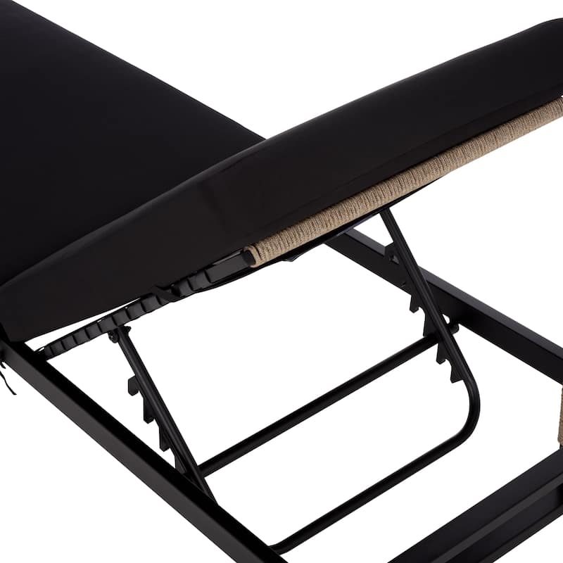 SAFAVIEH Outdoor Living Arman Lounger with Cushion - 79"W x 26"D x 15"H