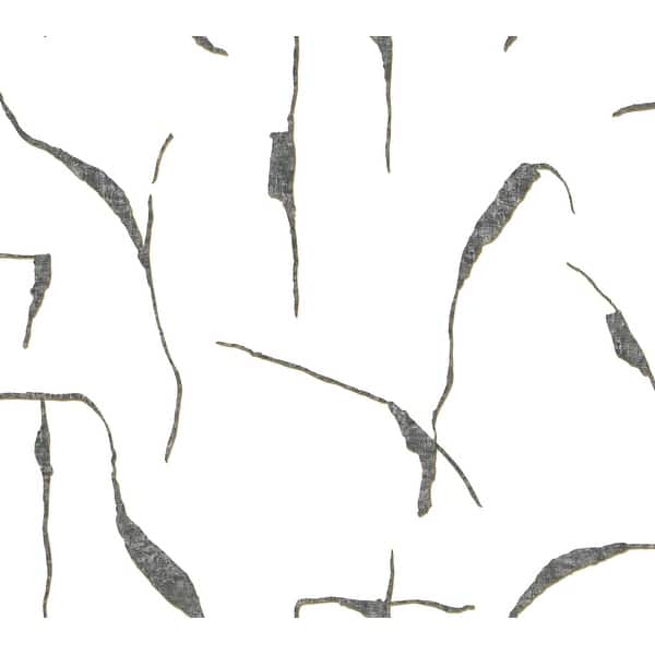 slide 2 of 6, Nikki Chu Ivory Coast Black and Gold Premium Peel and Stick Wallpaper