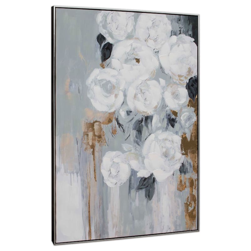 Blanc Fleur, Framed Painting