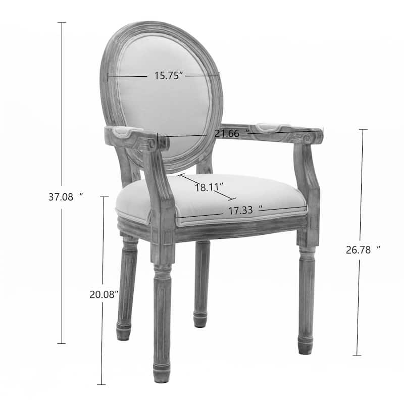 French Style Solid Wood Dining Chair,Set of 2