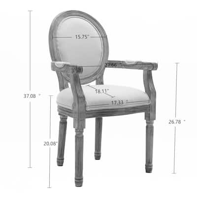 French Style Solid Wood Dining Chair,Set of 2