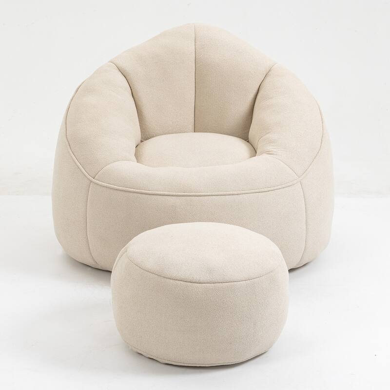 Bedding Bean Bag Sofa Chair With Footrest
