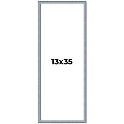 13x35 Frame Rustic Sky Blue Solid Wood Picture Frame | 0.75 Inch