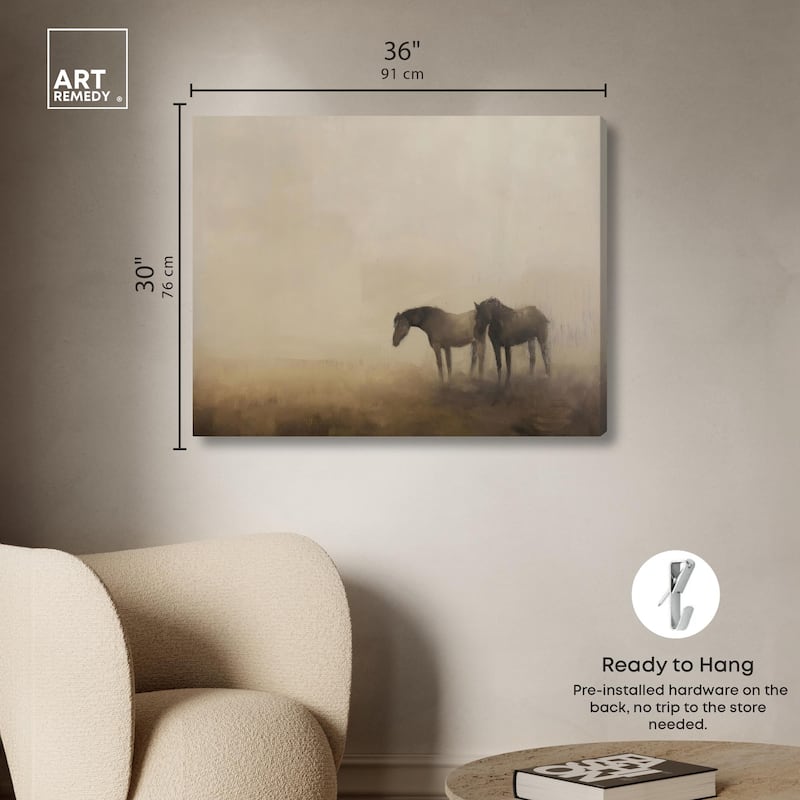 Equine Duo Canvas by Art Remedy, Gallery Wrapped