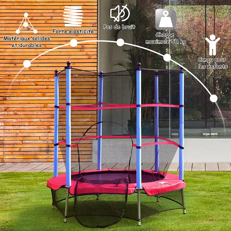 55" Kids Trampoline Jumping Trampoline for Indoor/Outdoor Exercise