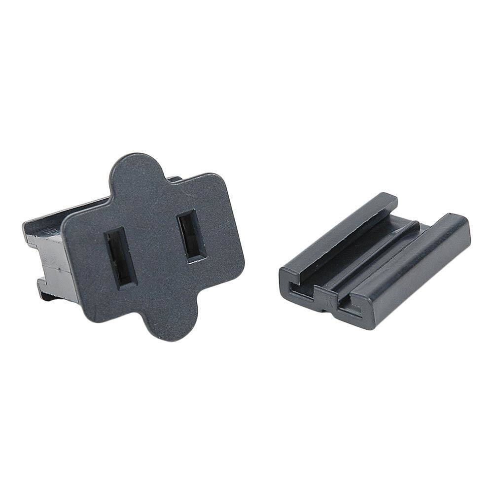 SPT-1 Female Plug, Snap On Vampire Plugs, Black, Polarized, 8 AMP, 25 Pack - Medium