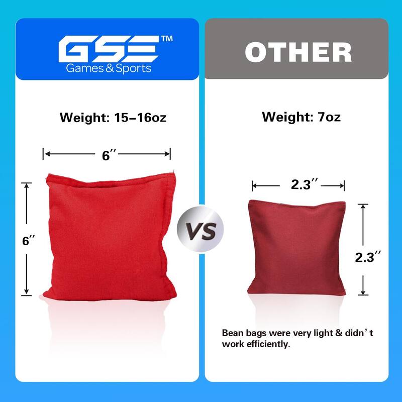 GSE™ Set of 8 Regulation Size Cornhole Bean Bags. Corn Hole Board Toss Game Replacement Bean Bags