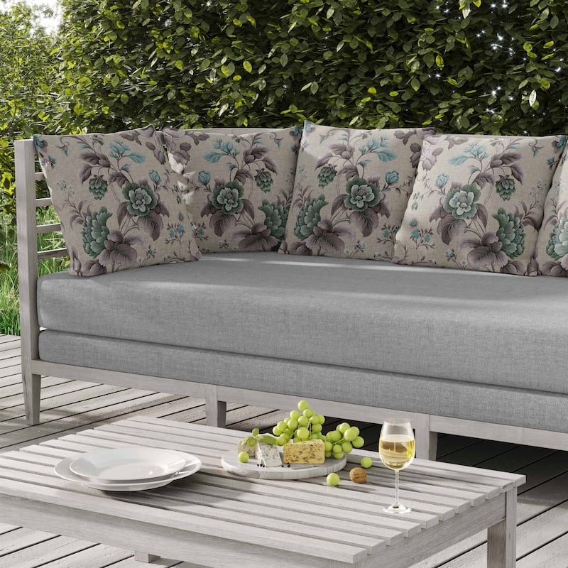 Orchit Magic Indoor/Outdoor Reversible Throw Pillow Ivory and Brown