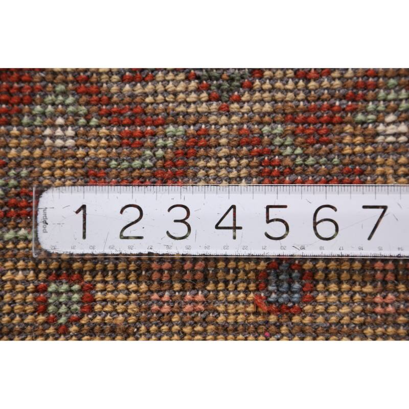 Heriz Serapi Indian Area Rug Handmade Orange Wool Carpet - 8'11" x 11'9"