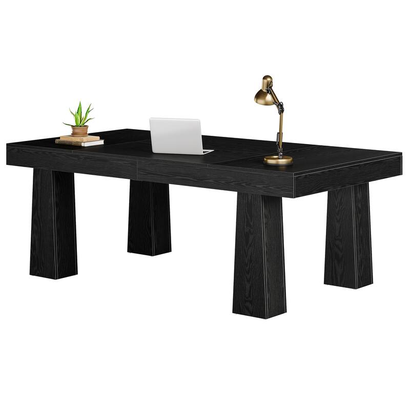 Industrial Executive Computer Desk with tapered legs for Home Office
