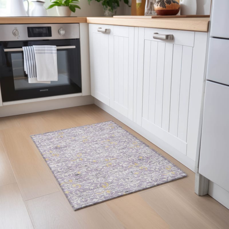 Machine Washable Indoor/ Outdoor Chantille Traditional Medallion Rug