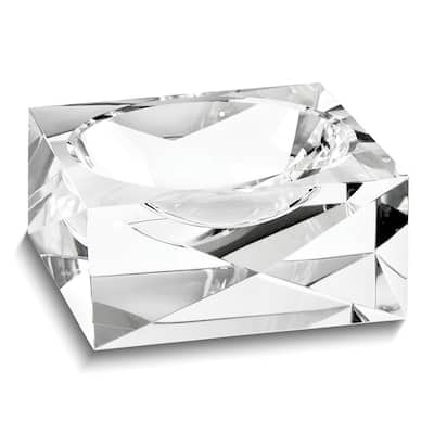 Curata Crystal Glass Pyramid Bowl