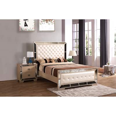 Hollywood Hills Faux Leather Tufted Bed