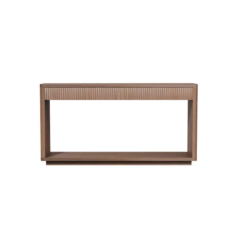 GDF Studio - Calvera 60 Inch Modern 2-Drawer Fluted Console Table