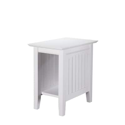 Side Table Accent Table for Couch Living Room Chair White Finish - 22
