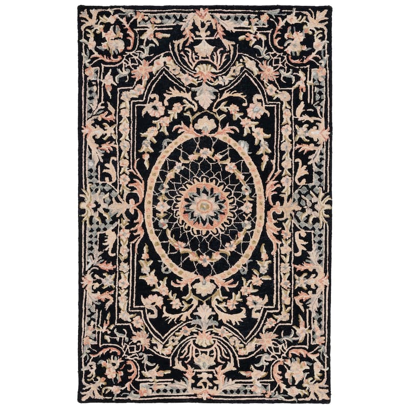 SAFAVIEH Handmade Aubusson Faketa Traditional Oriental Medallion Wool Rug