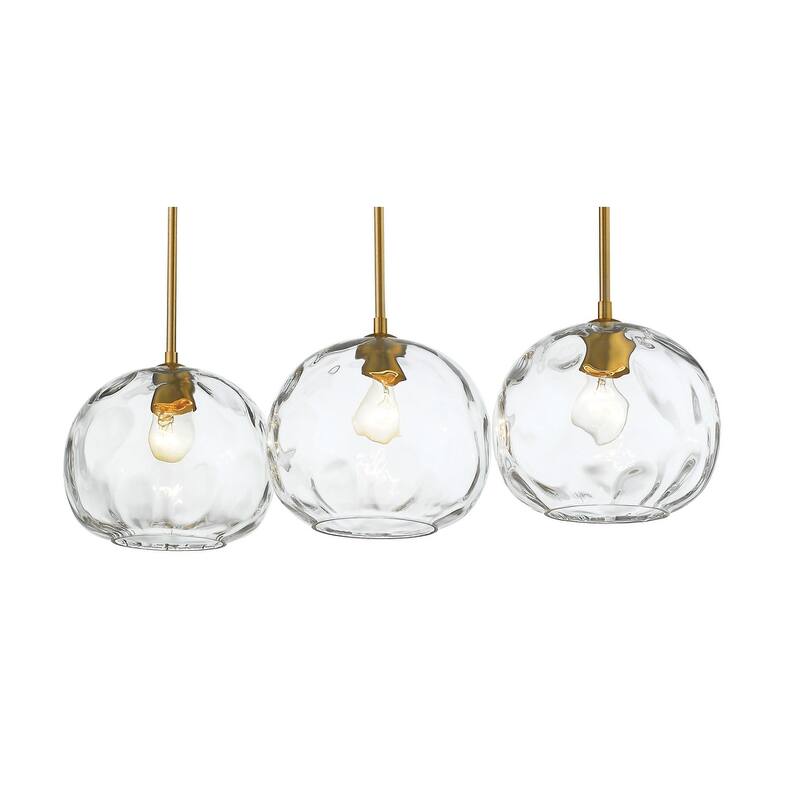 Bellevue Frieda 3 Light 10" Wide Linear Pendant - Olde Brass