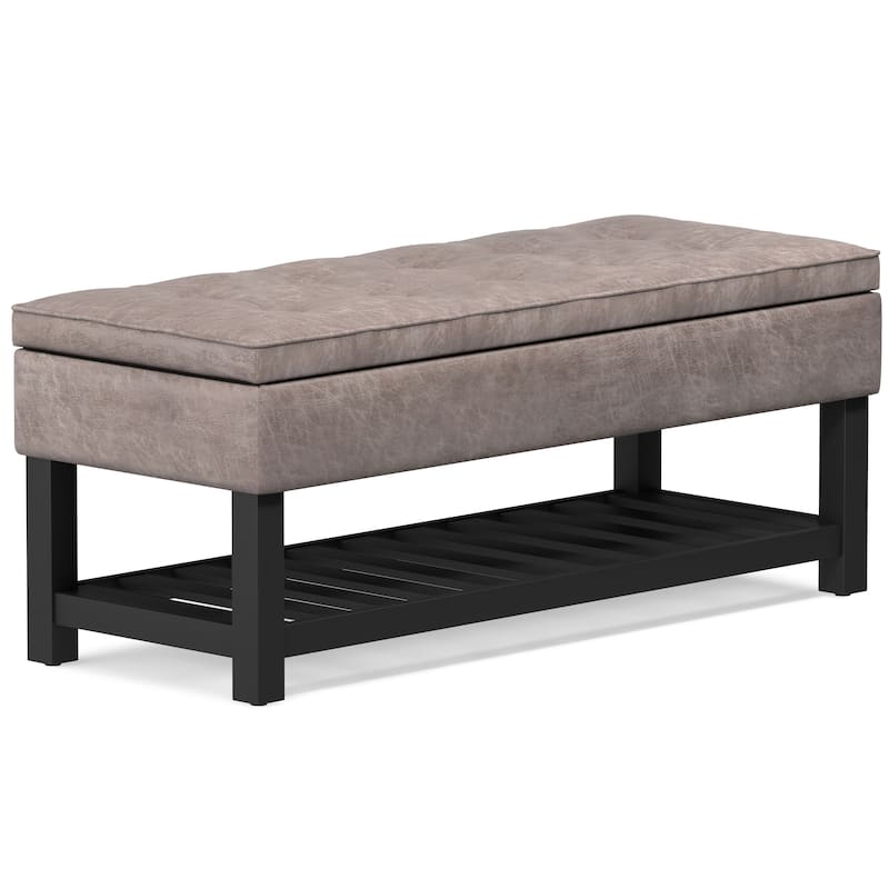 WYNDENHALL Essex 44 inch Wide Transitional Rectangle Ottoman Bench