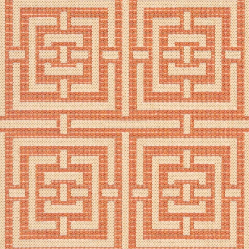 SAFAVIEH Courtyard Ginger Indoor/ Outdoor Waterproof Patio Backyard Rug