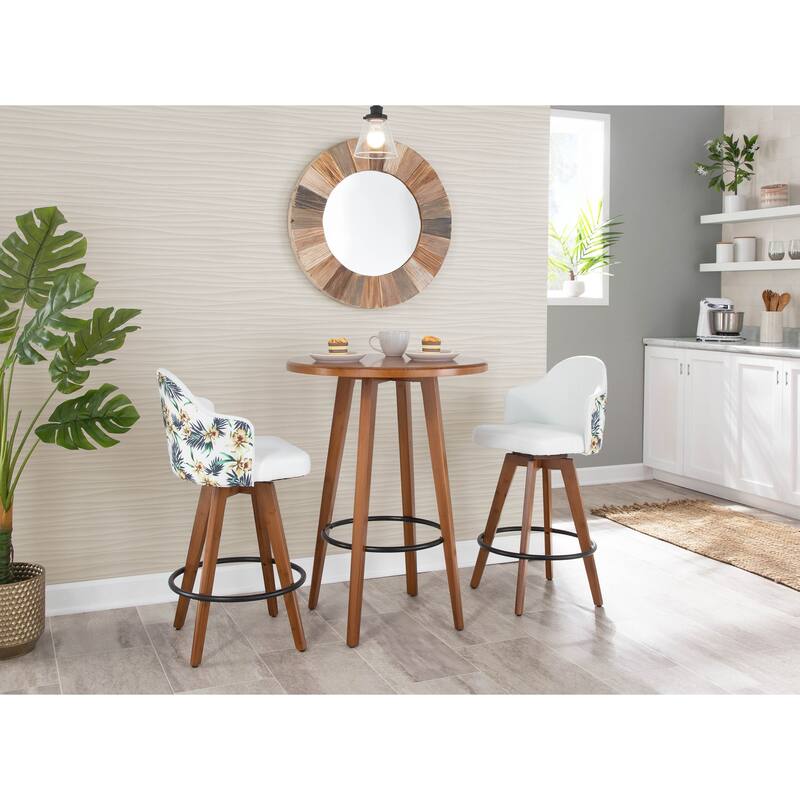 Carson Carrington Valsatra Upholstered Counter Stool with Pattern Accent