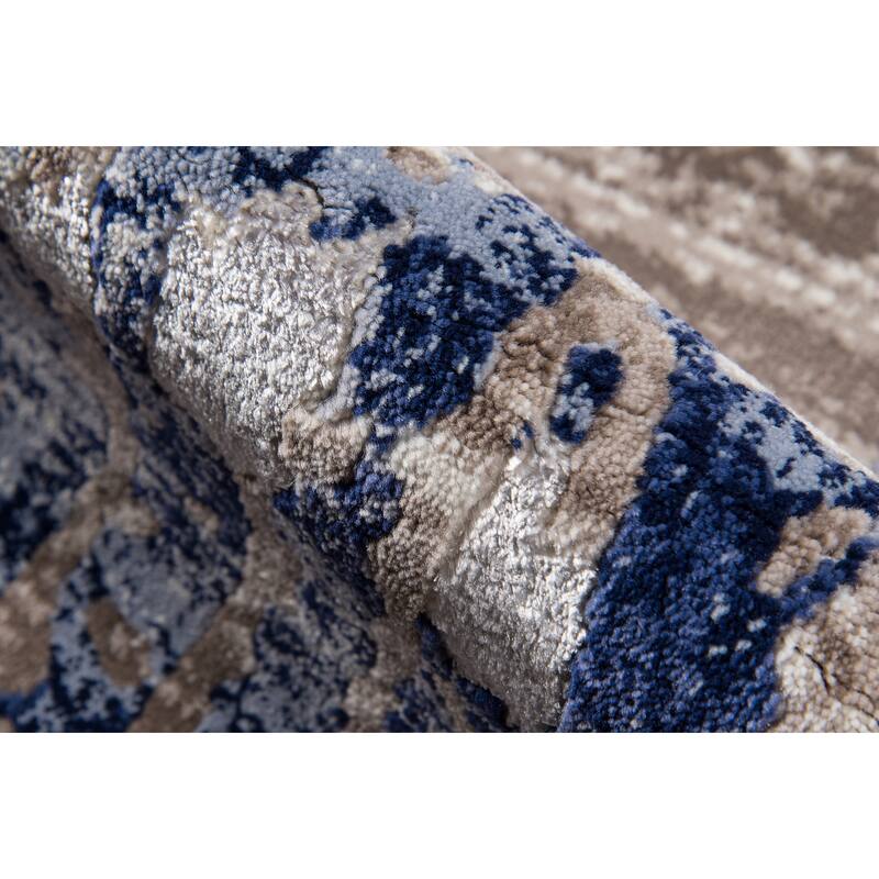 Momeni Monterey Polyester Blend Contemporary Abstract Area Rug