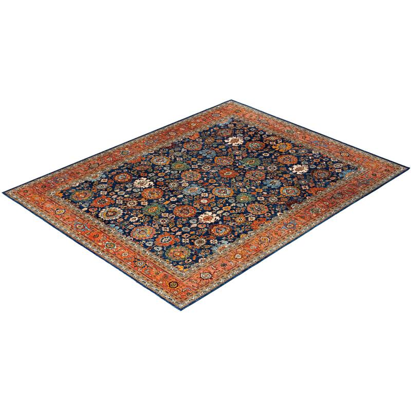 Serapi One-of-a-Kind Hand-Knotted Area Rug - Blue, 9' 2" x 11' 9" - 9' 2" x 11' 9"
