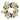 Glitzhome Peach Dahlia Floral Wreath Teardrop Garland