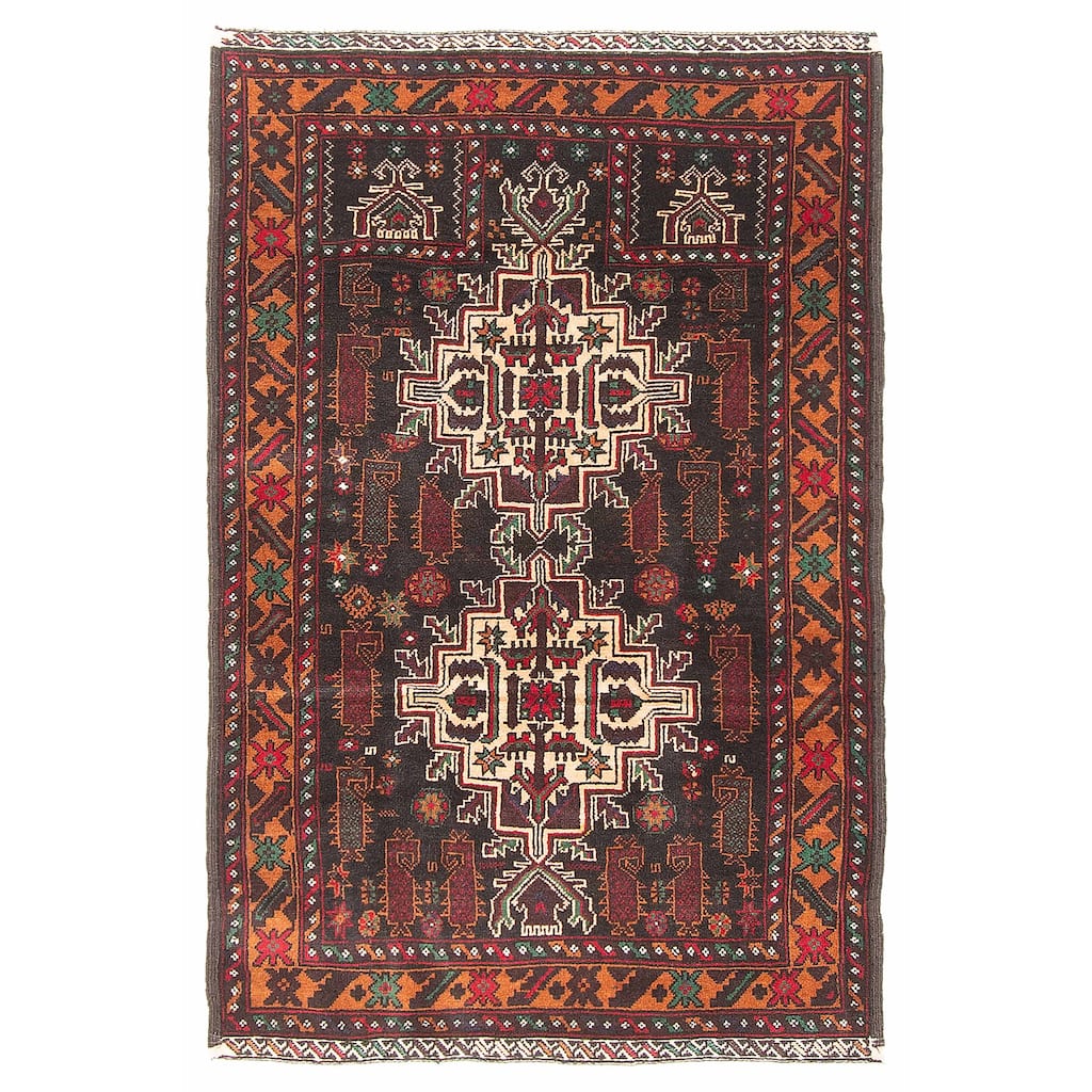 Teimani Beige Rug 2'11" x 4'6" - 2'11 x 4'6