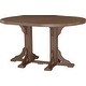 preview thumbnail 10 of 82, Poly Lumber Round Dining Table Set with Island Chairs Bar Height - Chestnut Brown