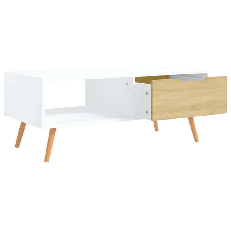 vidaXL Coffee Table End Table Living Room Accent Sofa Table Engineered Wood - 39.4" x 19.5" x 16.9"