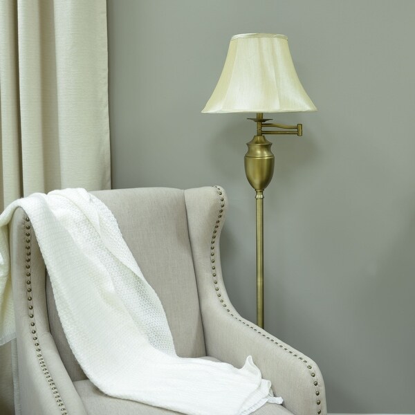 gold swing arm floor lamp