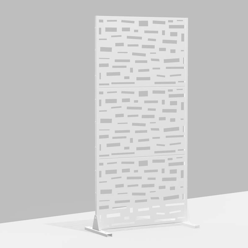 Outdoor Privacy Screen Metal Privacy Screen Panel Free Standing - 72*35