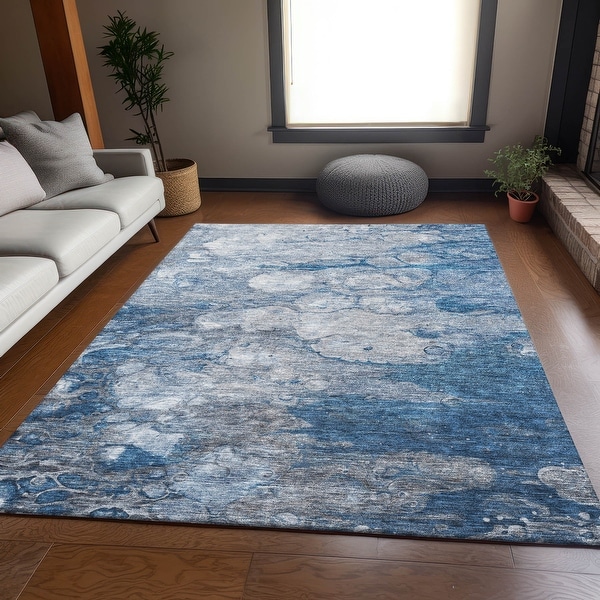Premium Washable Super Soft Contemporary Ripples Mayfield Rug - On