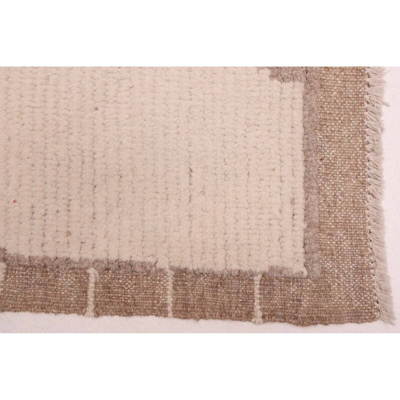 ECARPETGALLERY Hand-knotted Pak Finest Marrakesh Cream Wool Rug - 8'11 x 12'0