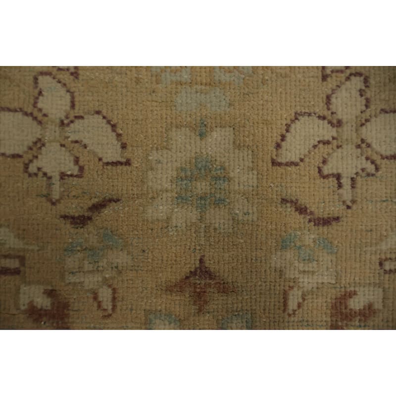 Hand Knotted Oriental 100% Wool Carpet Traditional All-Over Beige & Ivories Ziegler Area Rug - 3' 9'' X 2' 0''