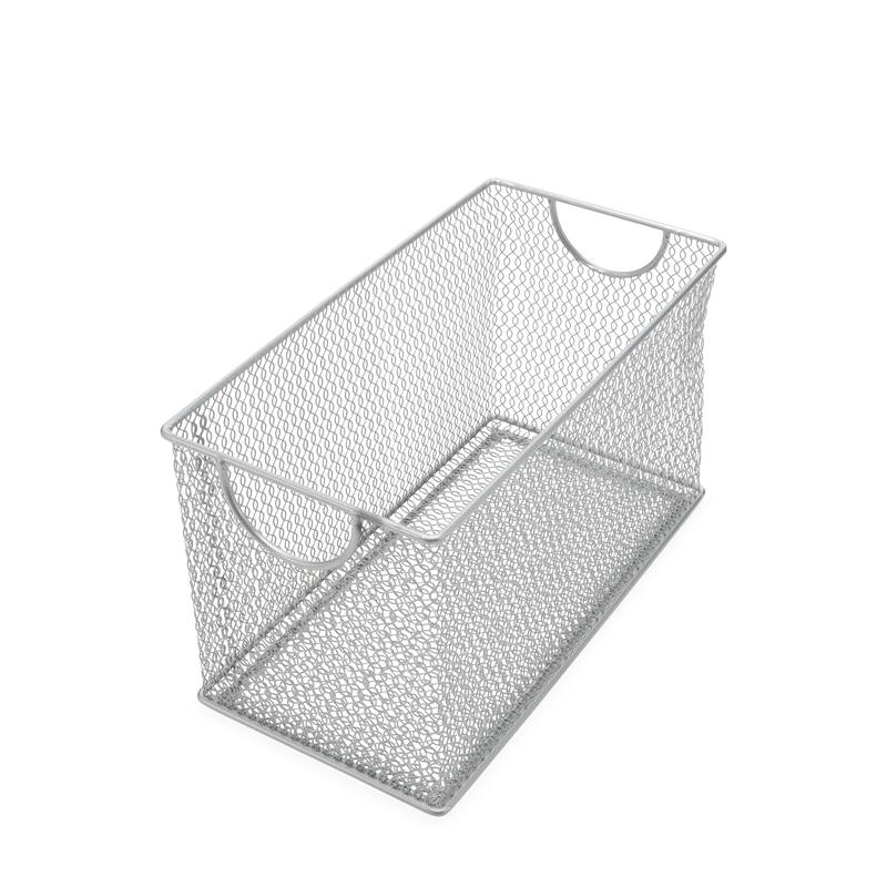 YBM Home All-Purpose Wire Mesh Storage Baskets: Organize Your Home with Open Bin Shelf Storage, Pack of 1 - 10.75x5.5x6.5